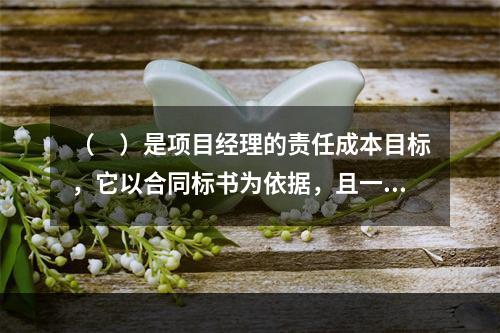 （　）是项目经理的责任成本目标，它以合同标书为依据，且一般情