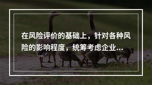 在风险评价的基础上，针对各种风险的影响程度，统筹考虑企业现状