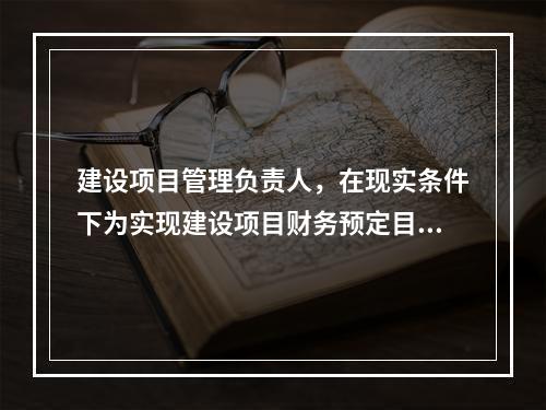 建设项目管理负责人，在现实条件下为实现建设项目财务预定目标，