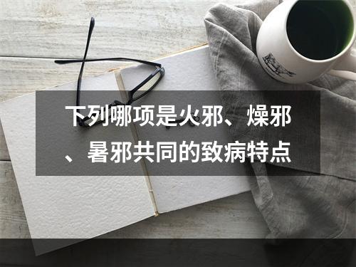 下列哪项是火邪、燥邪、暑邪共同的致病特点