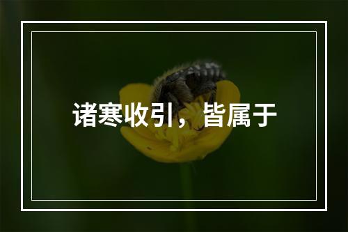 诸寒收引，皆属于