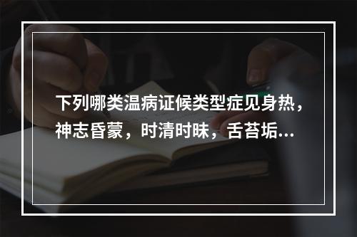 下列哪类温病证候类型症见身热，神志昏蒙，时清时昧，舌苔垢腻，