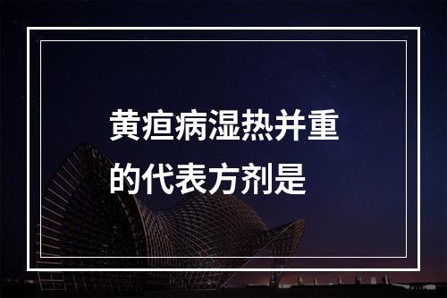 黄疸病湿热并重的代表方剂是