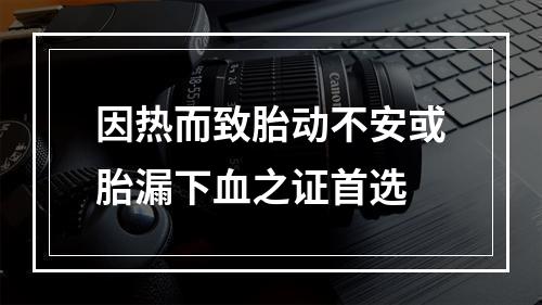 因热而致胎动不安或胎漏下血之证首选