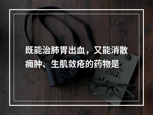 既能治肺胃出血，又能消散痈肿、生肌敛疮的药物是