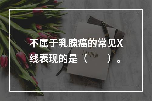 不属于乳腺癌的常见X线表现的是（　　）。