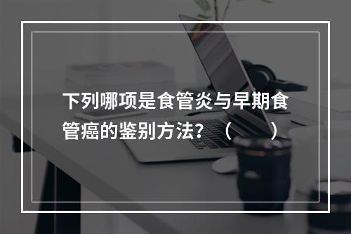 下列哪项是食管炎与早期食管癌的鉴别方法？（　　）