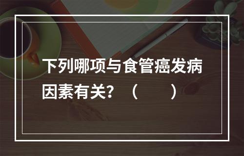 下列哪项与食管癌发病因素有关？（　　）