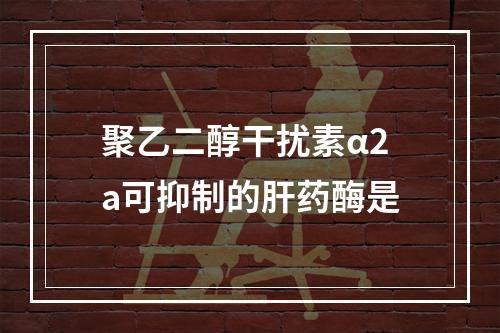 聚乙二醇干扰素α2a可抑制的肝药酶是