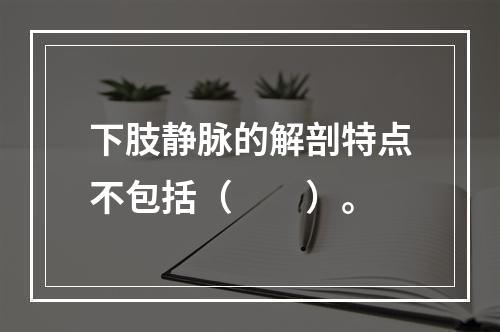 下肢静脉的解剖特点不包括（　　）。