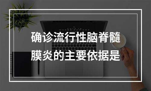 确诊流行性脑脊髓膜炎的主要依据是