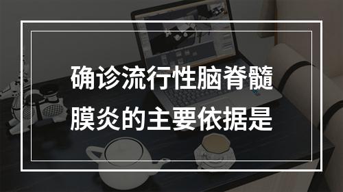 确诊流行性脑脊髓膜炎的主要依据是