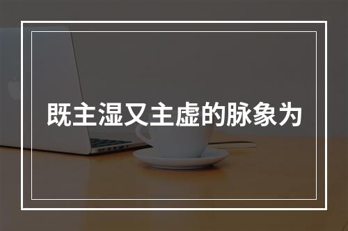 既主湿又主虚的脉象为