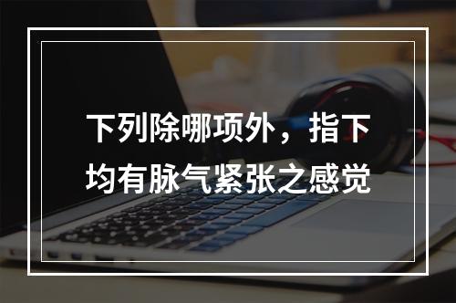 下列除哪项外，指下均有脉气紧张之感觉