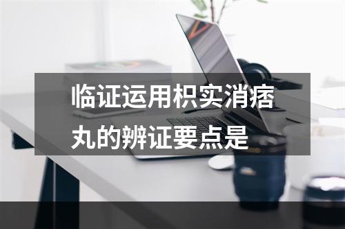 临证运用枳实消痞丸的辨证要点是