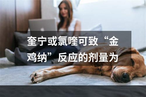 奎宁或氯喹可致“金鸡纳”反应的剂量为