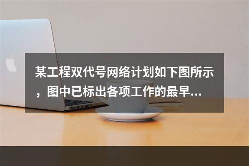 某工程双代号网络计划如下图所示，图中已标出各项工作的最早开始