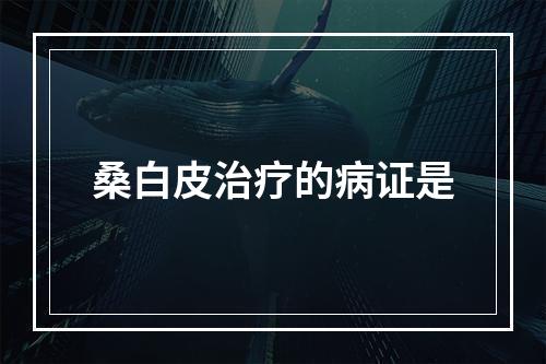 桑白皮治疗的病证是