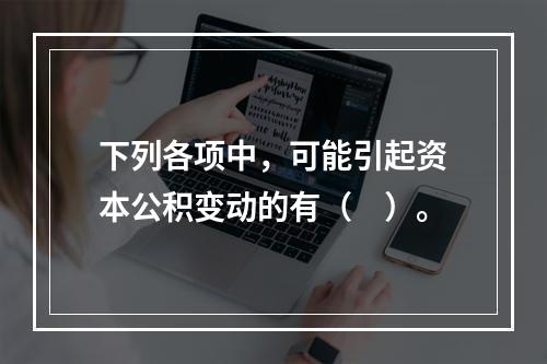 下列各项中，可能引起资本公积变动的有（　）。