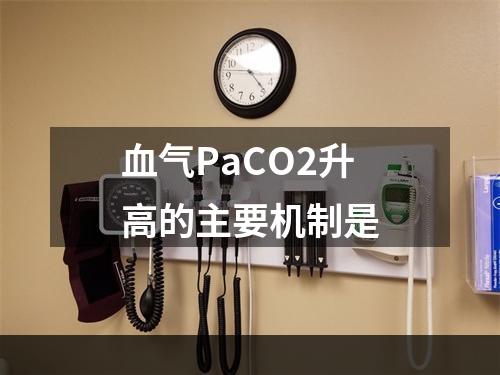 血气PaCO2升高的主要机制是