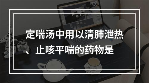 定喘汤中用以清肺泄热、止咳平喘的药物是