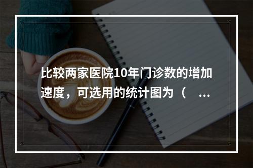 比较两家医院10年门诊数的增加速度，可选用的统计图为（　　）