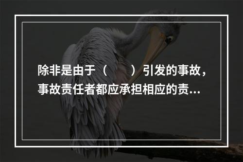 除非是由于（　　）引发的事故，事故责任者都应承担相应的责任，