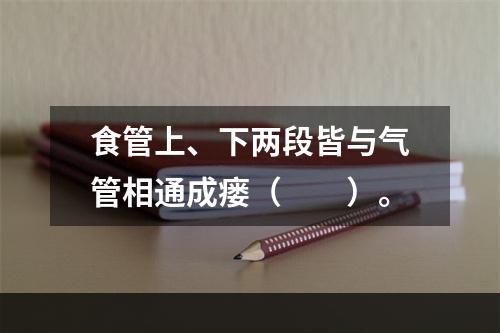 食管上、下两段皆与气管相通成瘘（　　）。