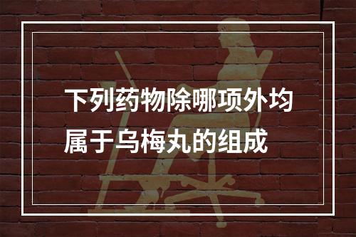 下列药物除哪项外均属于乌梅丸的组成