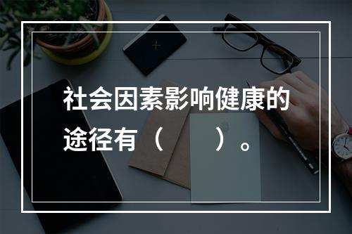 社会因素影响健康的途径有（　　）。