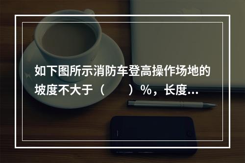 如下图所示消防车登高操作场地的坡度不大于（  ）％，长度和宽