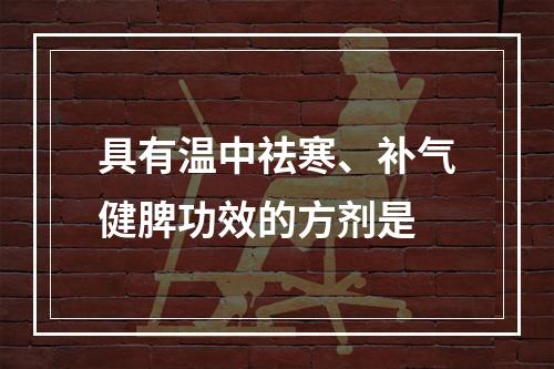 具有温中祛寒、补气健脾功效的方剂是