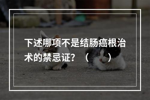 下述哪项不是结肠癌根治术的禁忌证？（　　）