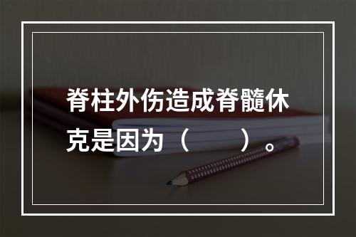 脊柱外伤造成脊髓休克是因为（　　）。