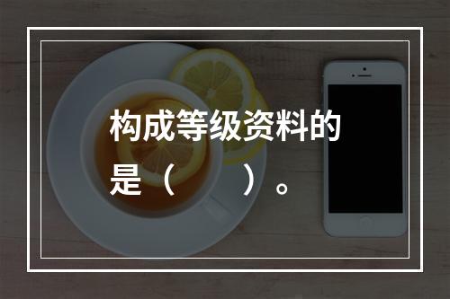 构成等级资料的是（　　）。