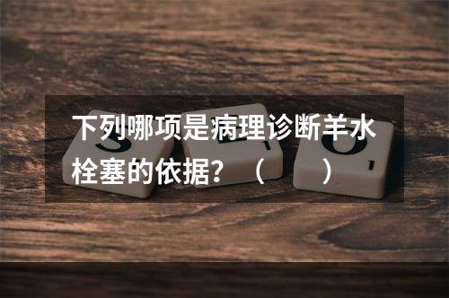 下列哪项是病理诊断羊水栓塞的依据？（　　）