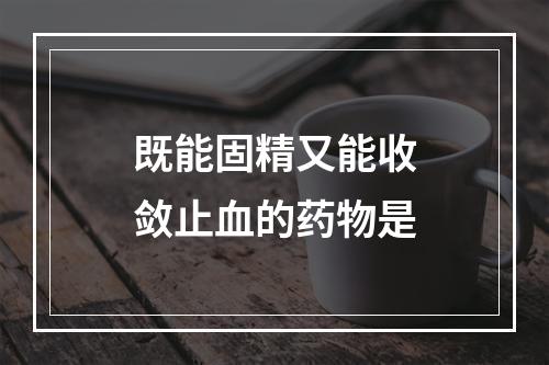 既能固精又能收敛止血的药物是