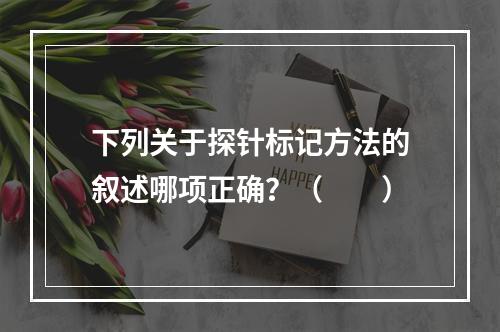 下列关于探针标记方法的叙述哪项正确？（　　）