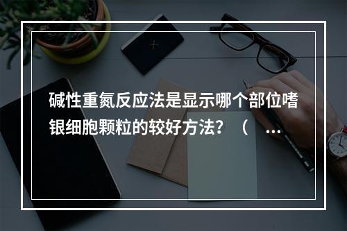 碱性重氮反应法是显示哪个部位嗜银细胞颗粒的较好方法？（　　