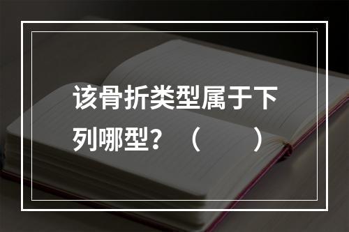 该骨折类型属于下列哪型？（　　）