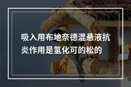 吸入用布地奈德混悬液抗炎作用是氢化可的松的