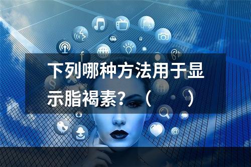 下列哪种方法用于显示脂褐素？（　　）