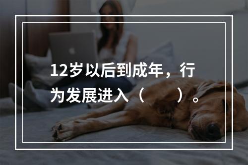 12岁以后到成年，行为发展进入（　　）。