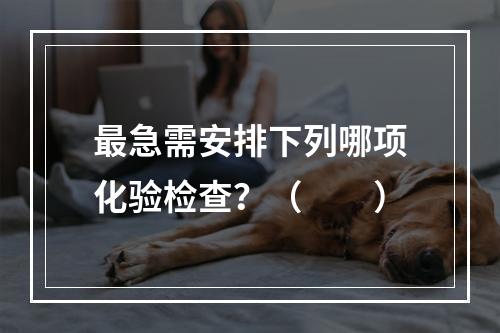 最急需安排下列哪项化验检查？（　　）