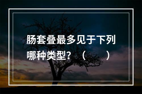 肠套叠最多见于下列哪种类型？（　　）