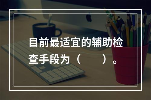 目前最适宜的辅助检查手段为（　　）。