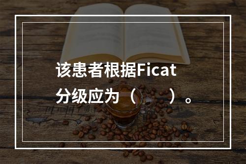 该患者根据Ficat分级应为（　　）。