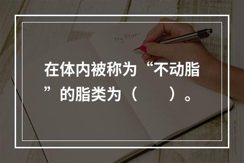 在体内被称为“不动脂”的脂类为（　　）。