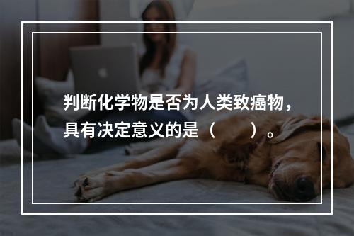 判断化学物是否为人类致癌物，具有决定意义的是（　　）。