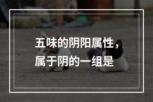 五味的阴阳属性，属于阴的一组是